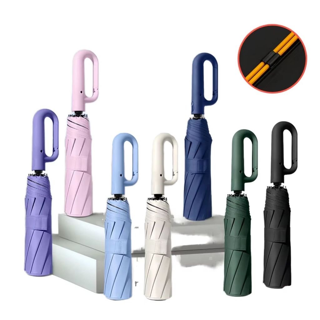 Novo Guarda Chuva Automático Alta Resistência a Chuvas e Vento Forte Com Proteção UV