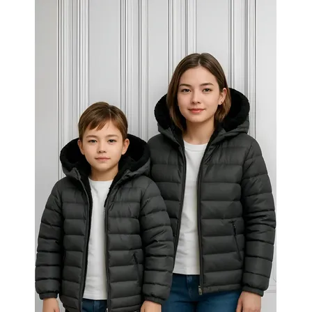 Jaqueta Infantil Juvenil Forrada Puffer Menina Menino Teen
