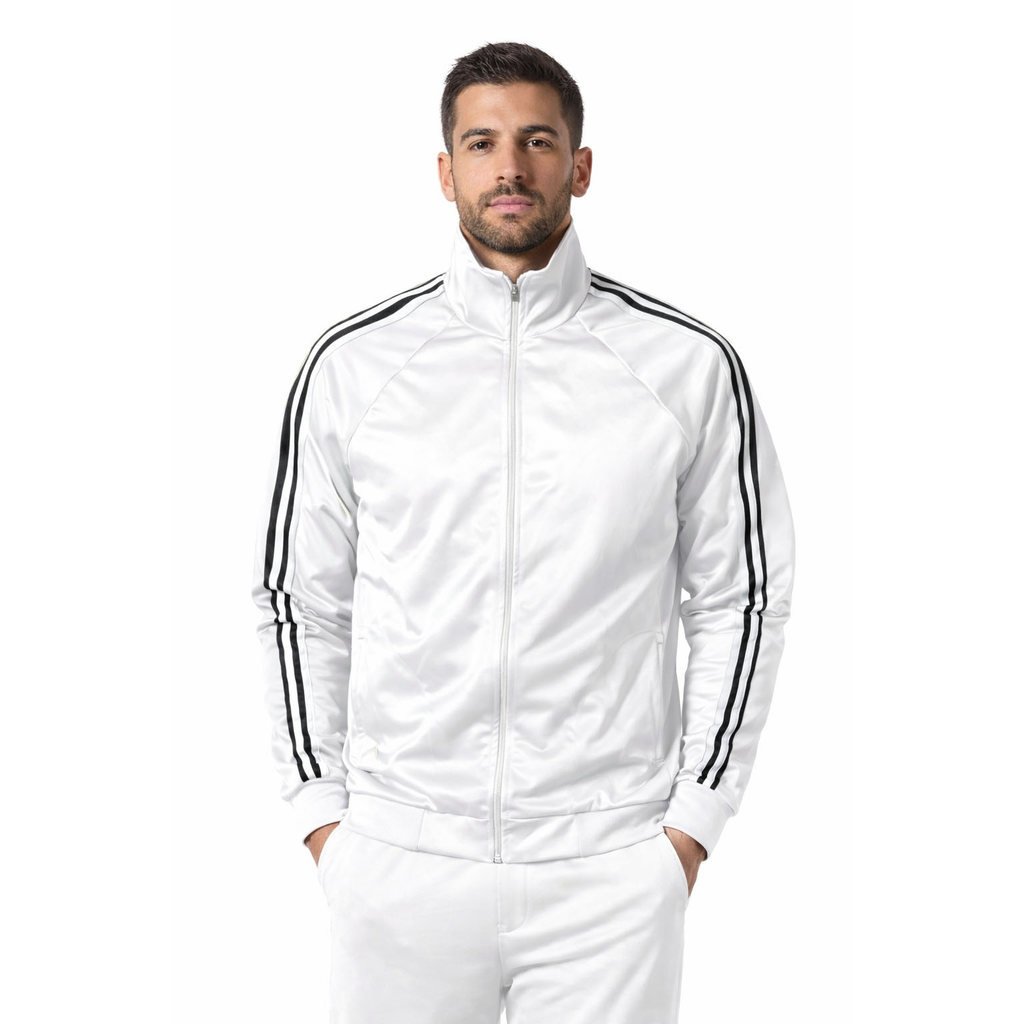 Jaqueta Masculina Gola Alta com Faixas Dryfit Moda Outono/Inverno 2K26