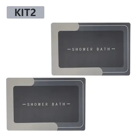 Kit2 Tapetes Para Banheiro Tapete Mágico Ultra  Para Absorçã