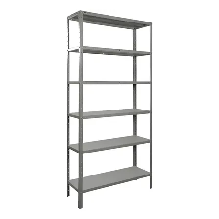 Estante Armário Prateleira De Aço 6 Bandejas Organizador Galvanizada Suporta 150kg 198cm X 90cm X 28cm Incolor