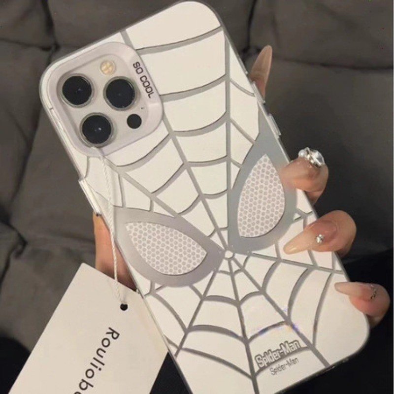 Capinha Capa Anti-impacto de Spider-Man Pattern para iPhone xs max xr 7/8 13 14 15 16 12 11 pro max plus normal case