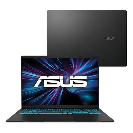 Notebook Asus V16 V3607vu Nvidia Rtx 4050 Intel Core 5 210h 16gb Ram 512gb Ssd Windows 11 Home Tela 16 Led Fhd 144hz Nível Ips Black - Rp306w Preto