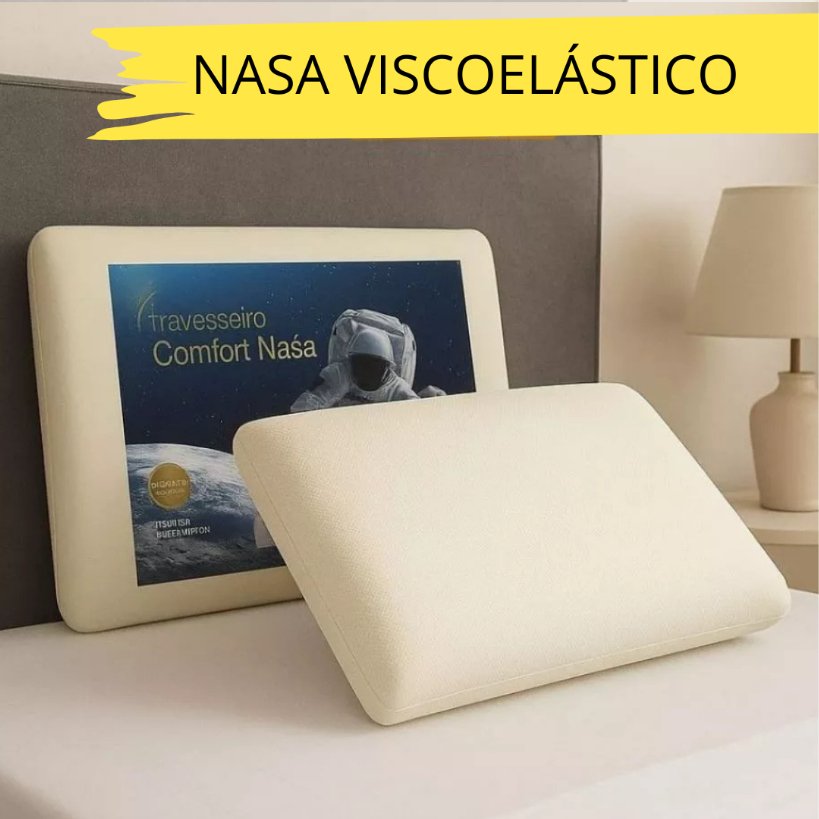 TRAVESSEIRO NASA COMFORT 01 PÇ VISCOELASTICO ANTIALERGICO MACIO