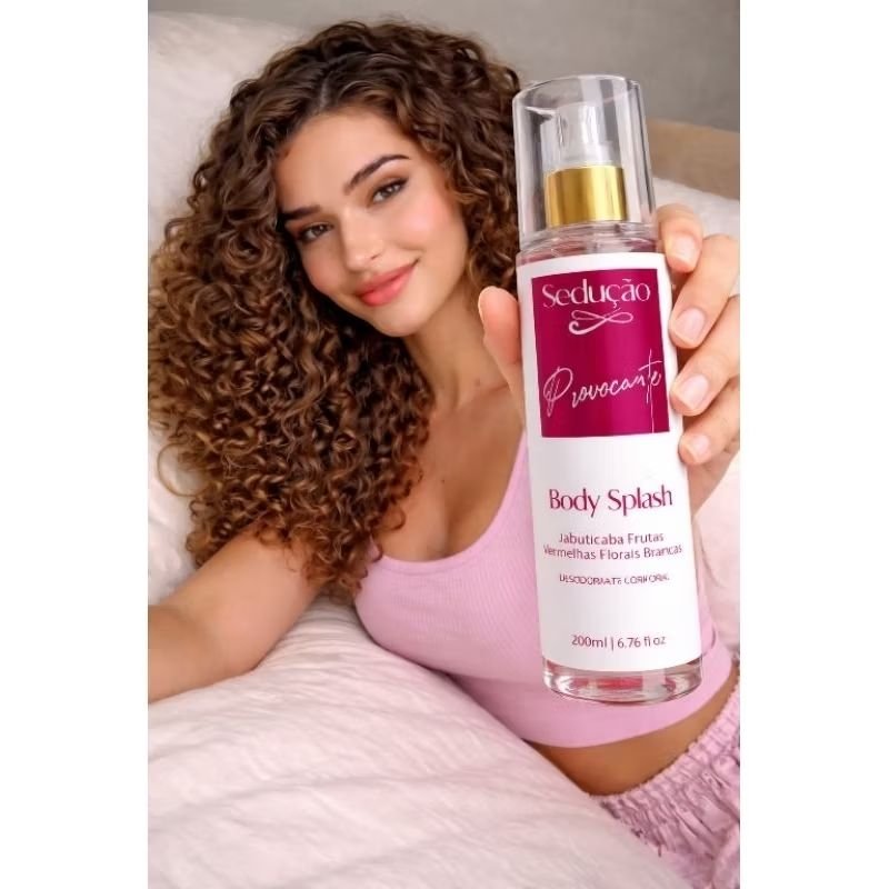 Body Splash Sedução Provocante 200ml Fragrância Frutada e Floral