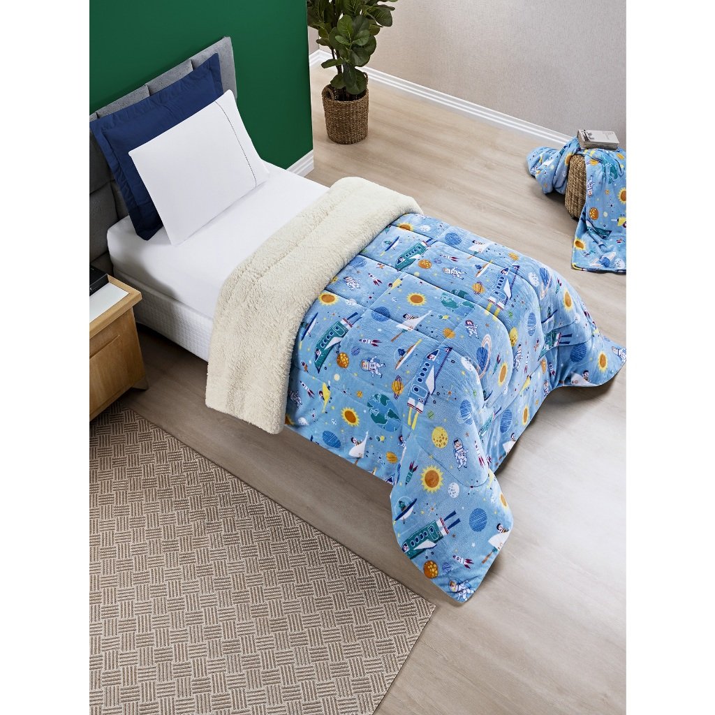 Coberdrom Everest Kids Solteiro manta sherpa lã carneiro bem quentinho 1 peça VARIAS ESTAMPAS