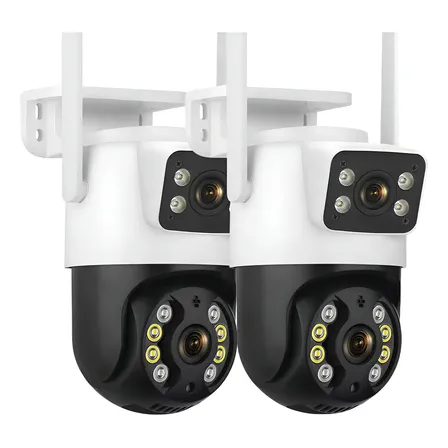 Kit 2 Camera Segurança A31 Icsee Prova D'agua Lente Dupla Cor Branco/preto Estary Shop