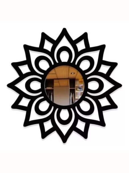 Espelho Mandala Florada Decorativo